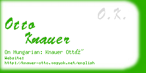 otto knauer business card